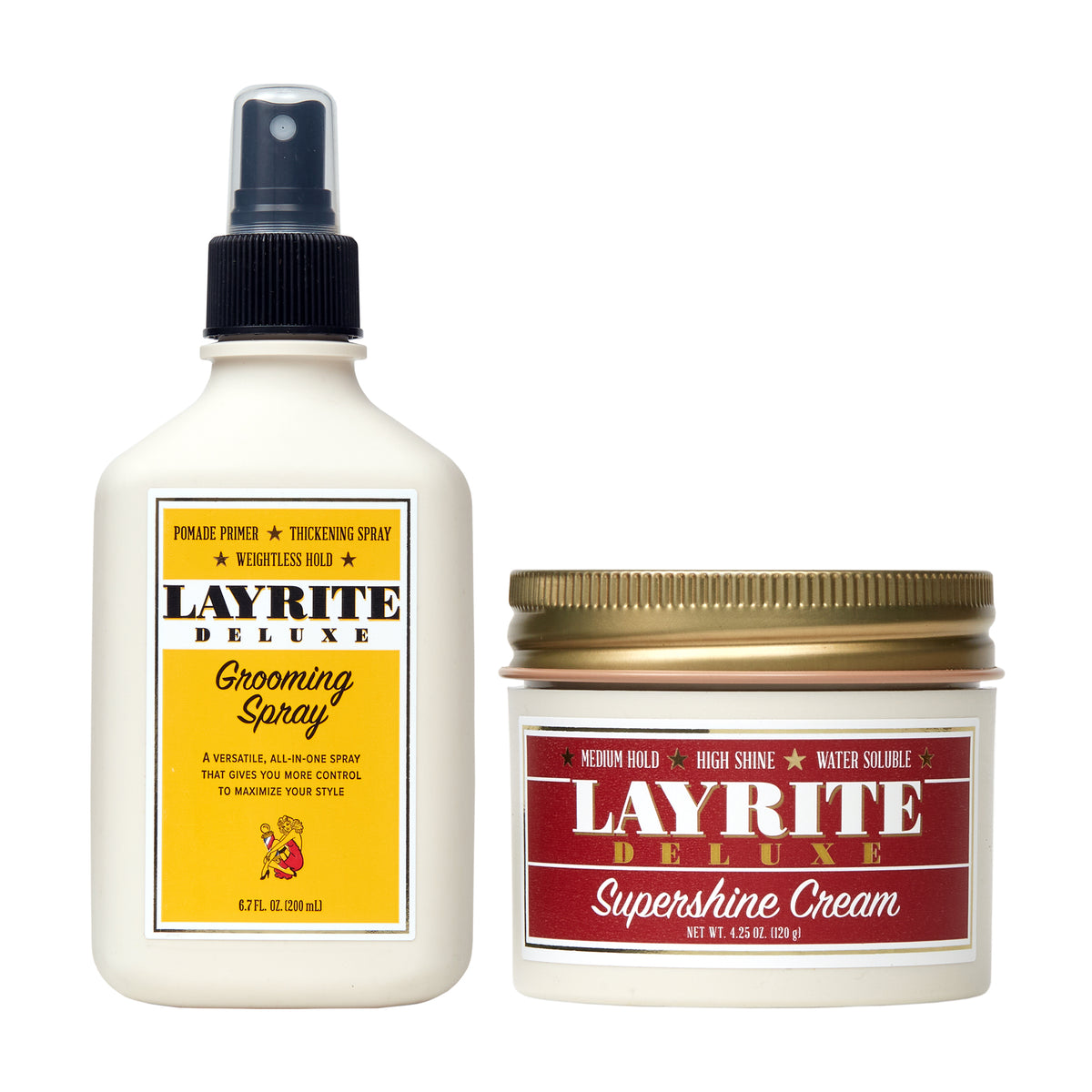 Polished Finish Bundle – Supershine Cream + Grooming Spray – Layrite