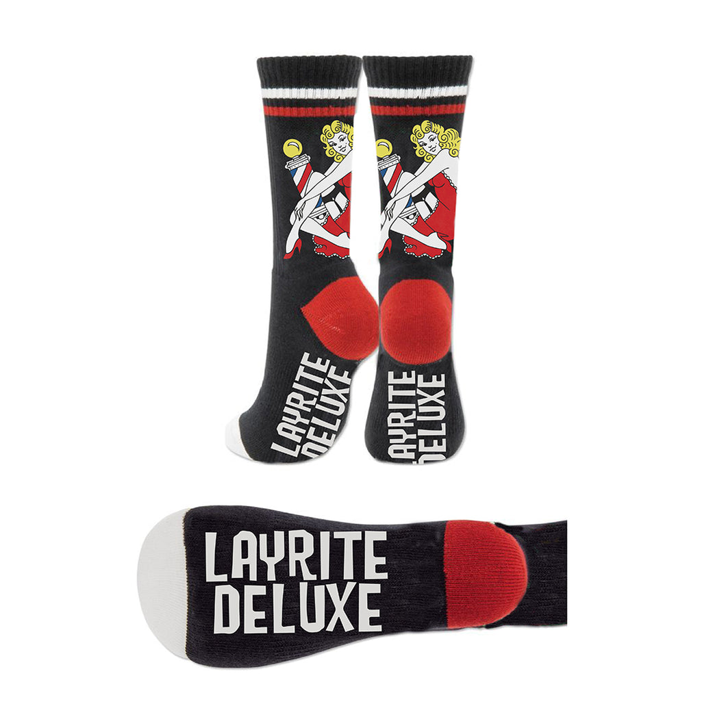 Lady Layrite Black Crew Socks