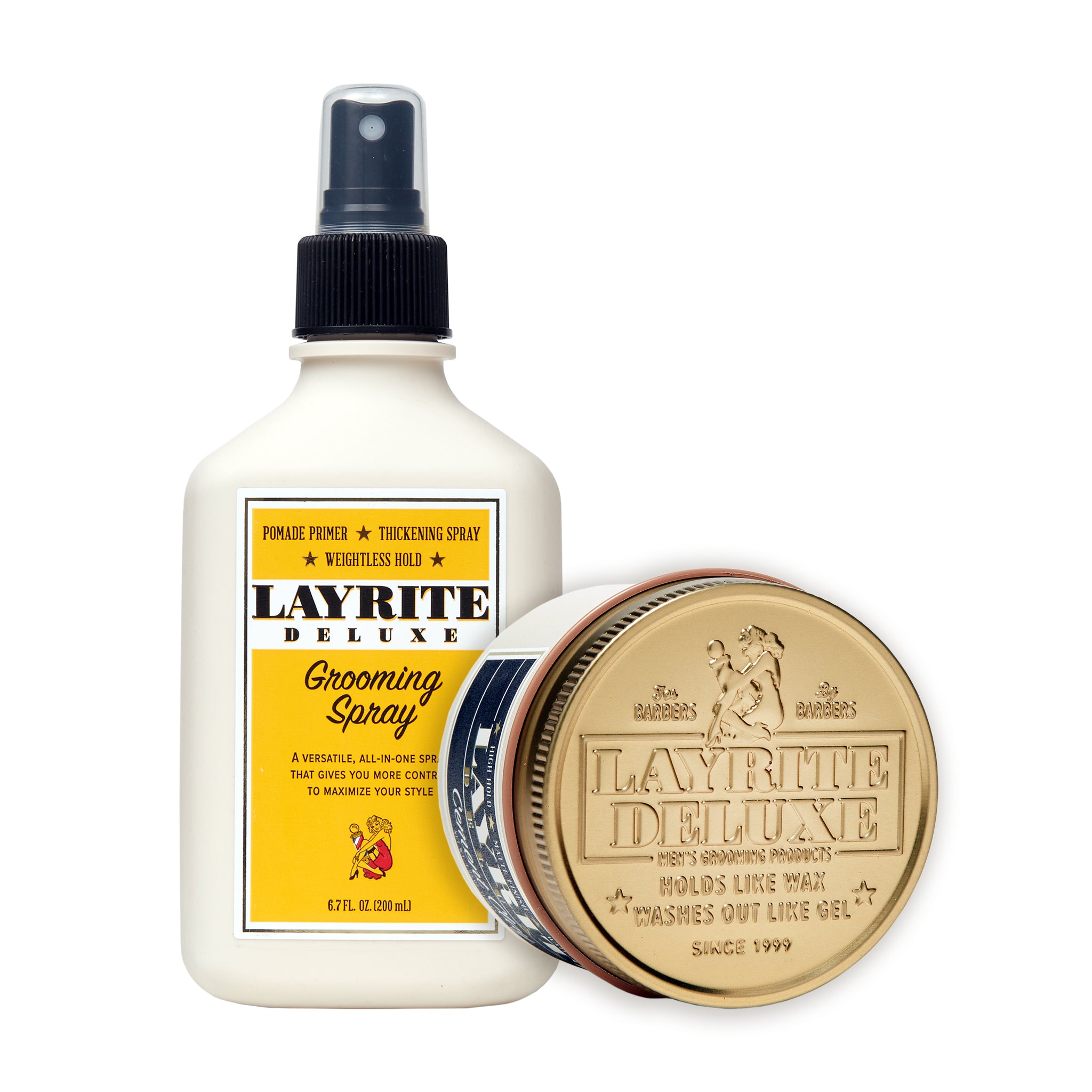 Style & Set Bundle – Cement Hair Clay + Grooming Spray – Layrite