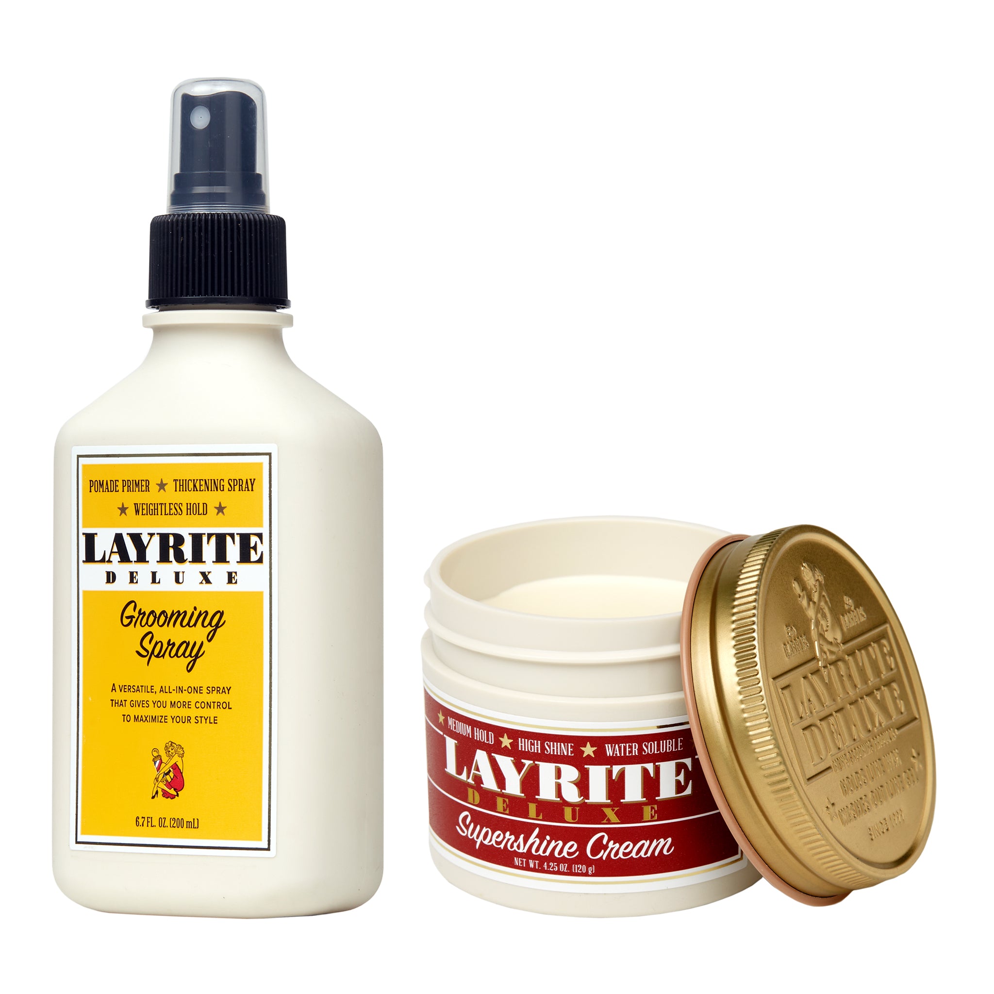 Polished Finish Bundle – Supershine Cream + Grooming Spray – Layrite