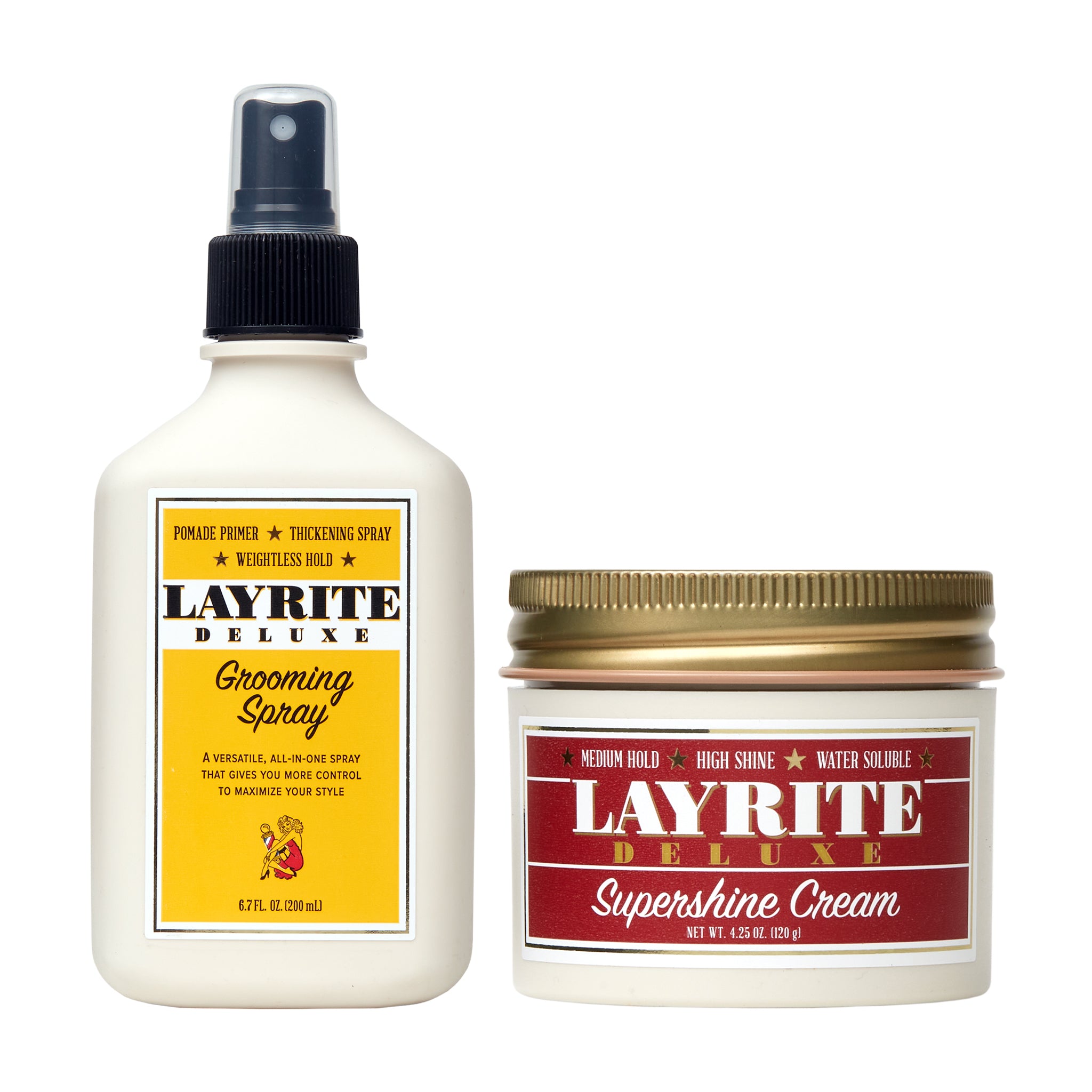 Polished Finish Bundle – Supershine Cream + Grooming Spray – Layrite