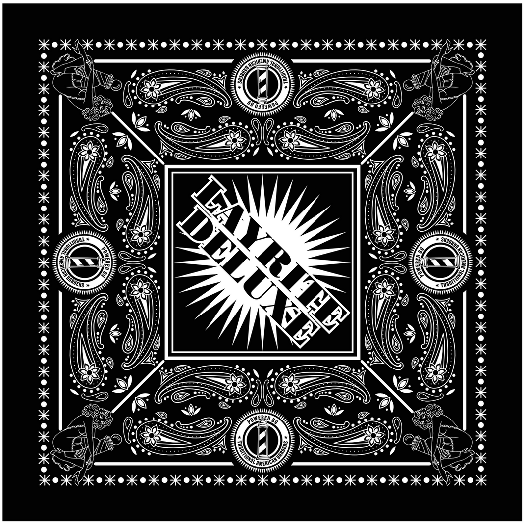 Layrite Printed Bandana - BLACK/WHITE