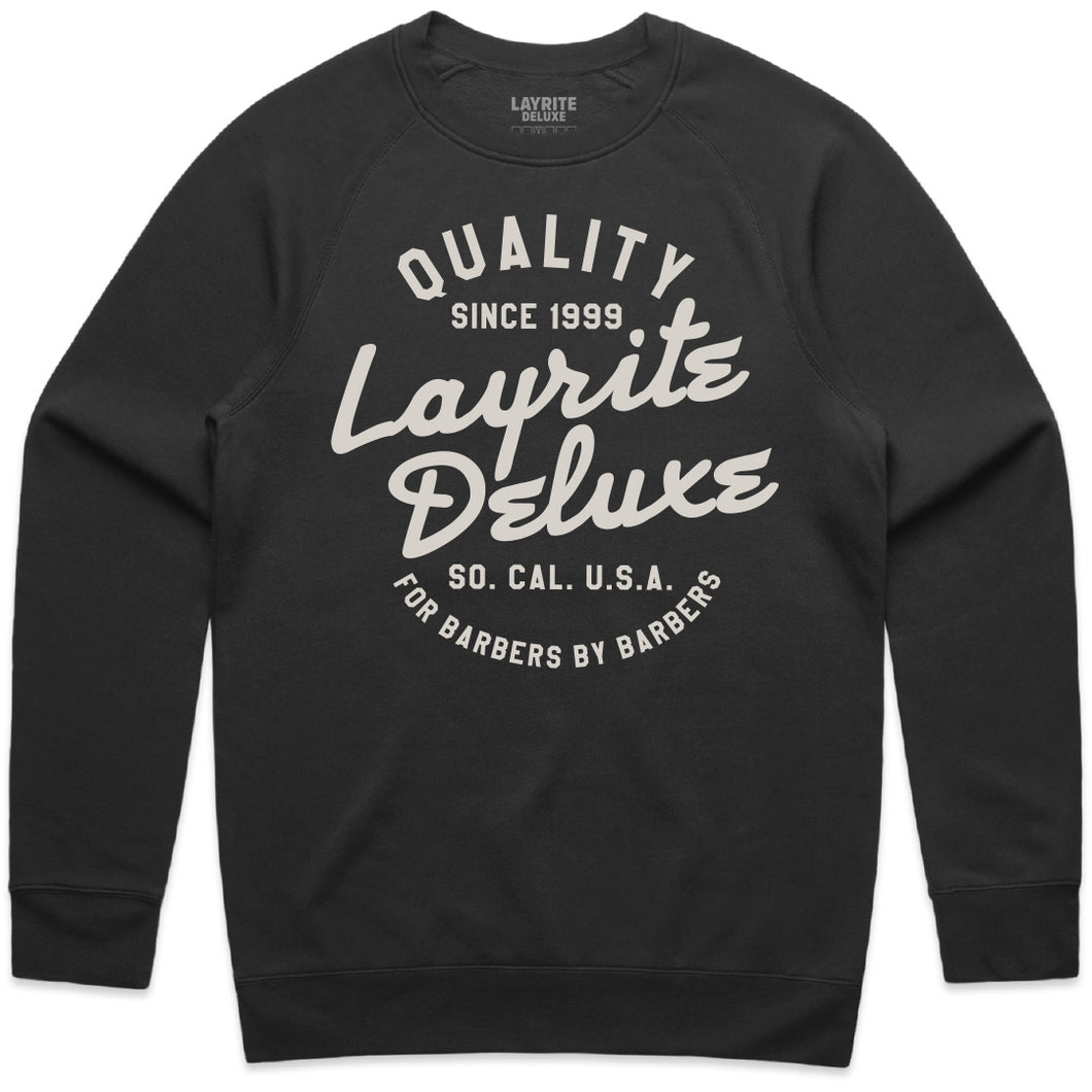 Quality- Black Crew Sweater
