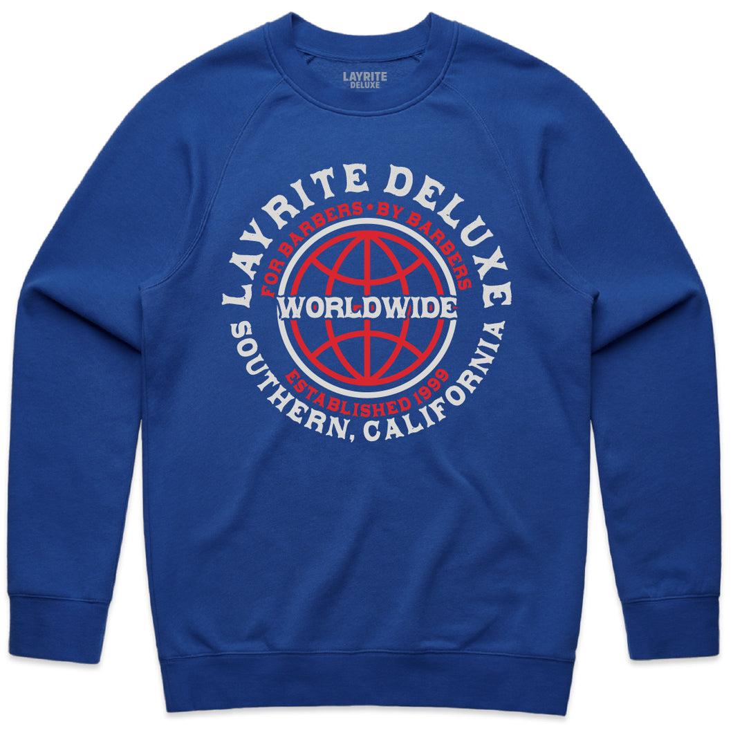 World Wide- Royal Blue Crew Sweater